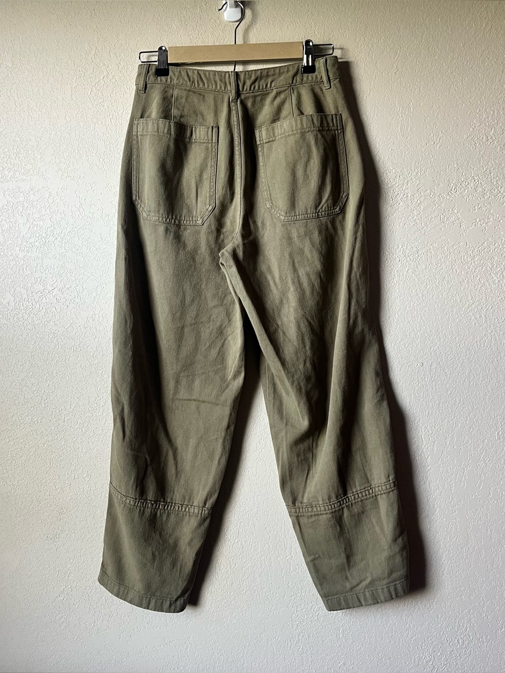 Quince Olive Green Barrel Pants - Picture 4 of 5